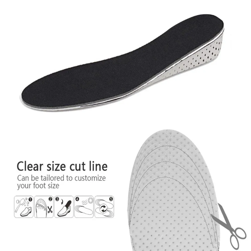 1 Pair Unisex Breathable Full Insole Relieve Pain Orthotic Heighten Heel