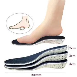 1 Pair Unisex Breathable Full Insole Relieve Pain Orthotic Heighten Heel