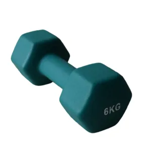 1 Piece 6Kg Neoprene Dumbbell Dark Green