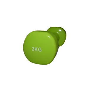 1 Piece Vinyl Dumbbell 2KG Green