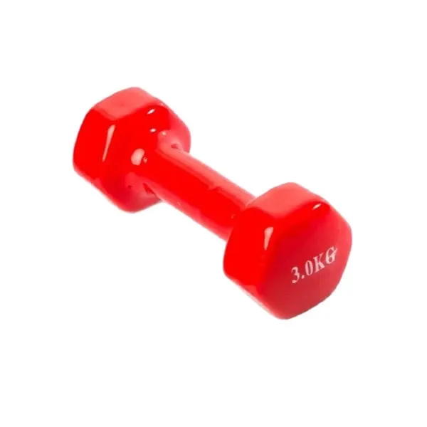1 Piece Vinyl Dumbbell Red