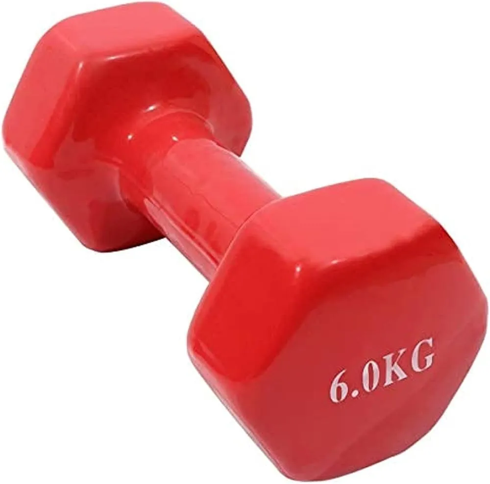 1 Piece Vinyl Dumbbell Red