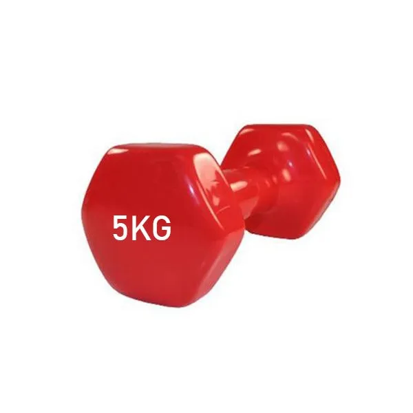 1 Piece Vinyl Dumbbell Red