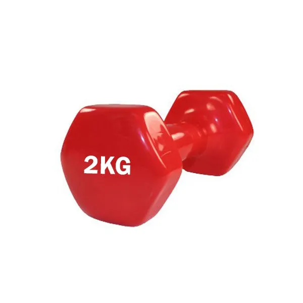 1 Piece Vinyl Dumbbell Red
