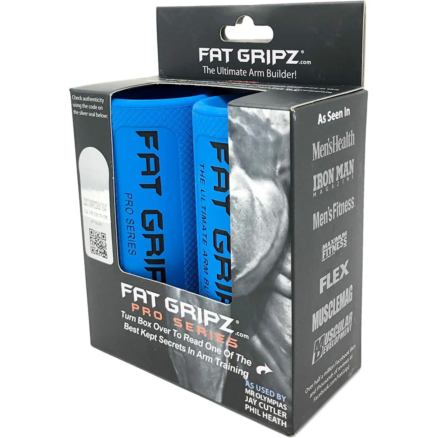 2.25” / 5.7cm Outer Diameter Fat Gripz Pro for Big Biceps & Forearms
