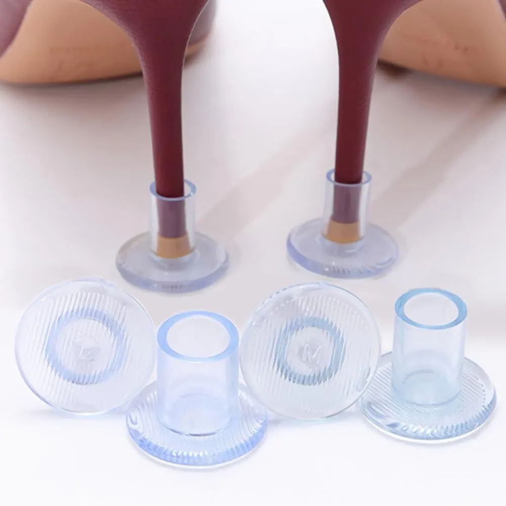 24 pairs of clear grass heel guards, 18 heel stoppers in 3 sizes for walking on grass, wedding shoes and uneven ground with 6 heel guards, heel covers for high heel shoes