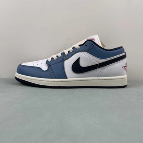 Cool Streetwear Air Jordan 1 Low SE Armory Navy White Aegean Storm HM3711-144