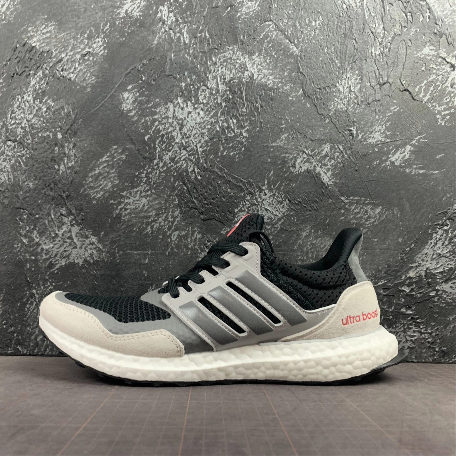 Adidas UltraBoost S&L Black White Grey Durable Tread Pattern Slip Guard