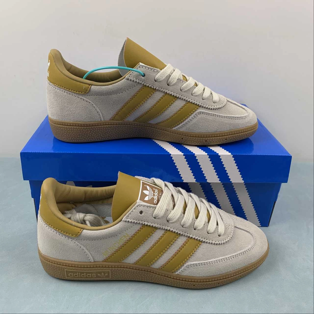 Adidas Handball Spezial Munchen Mesa Gum Cream White GY7399 cross-trainers' shoes stretchy - material - flexibility shoes