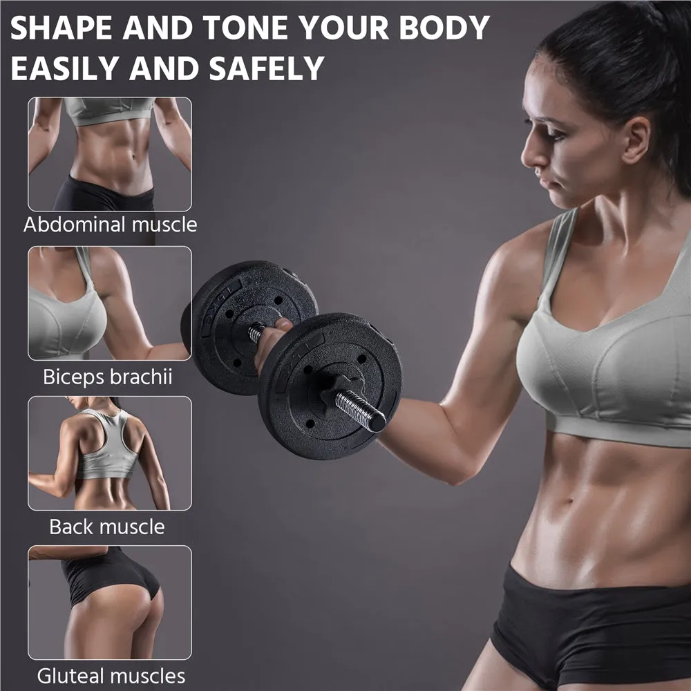 66 Lbs. Weight Dumbbell Set Adjustable Cap Gym