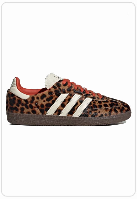 Adidas Samba OG Preloved Red Leopard Karma Sneaks