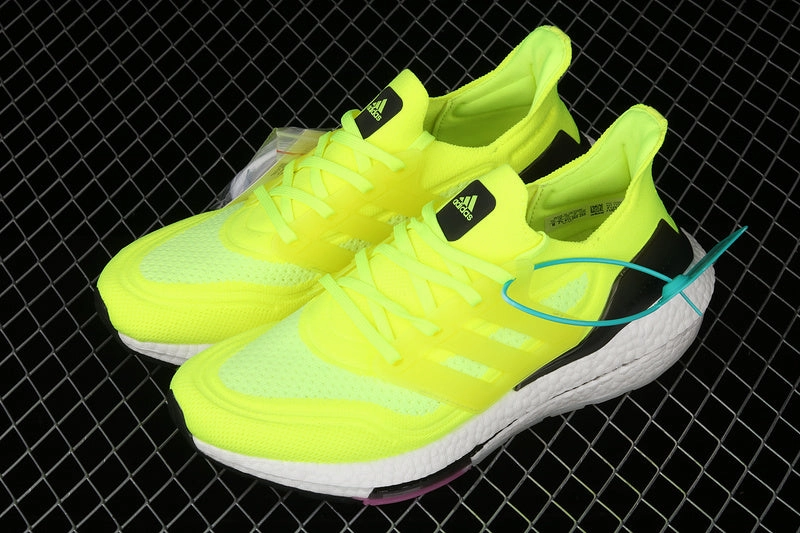Adidas UltraBoost 21 Solar Yellow Pink Street Inspired Lifestyle Trend