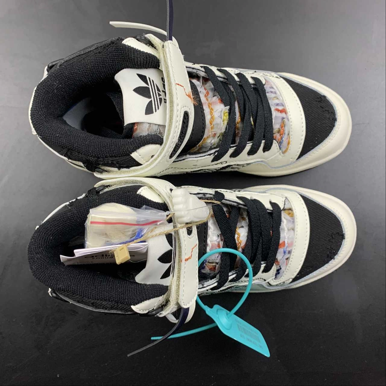 Power Step Adidas Forum Mid White Black GX3957