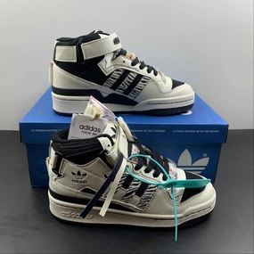 Water Resistant Knit Foot Contouring Adidas Forum Mid White Black GX3957