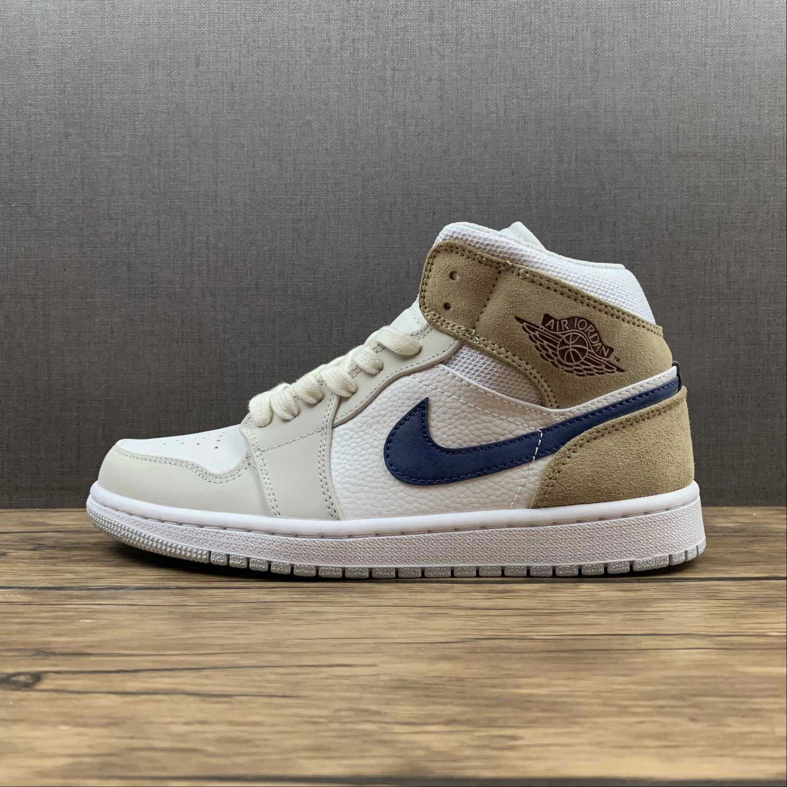 Built-in comfort Style Boost Air Jordan 1 Mid MEM2 White Blue Void-Team Red-Khaki (2021) DO6726-100