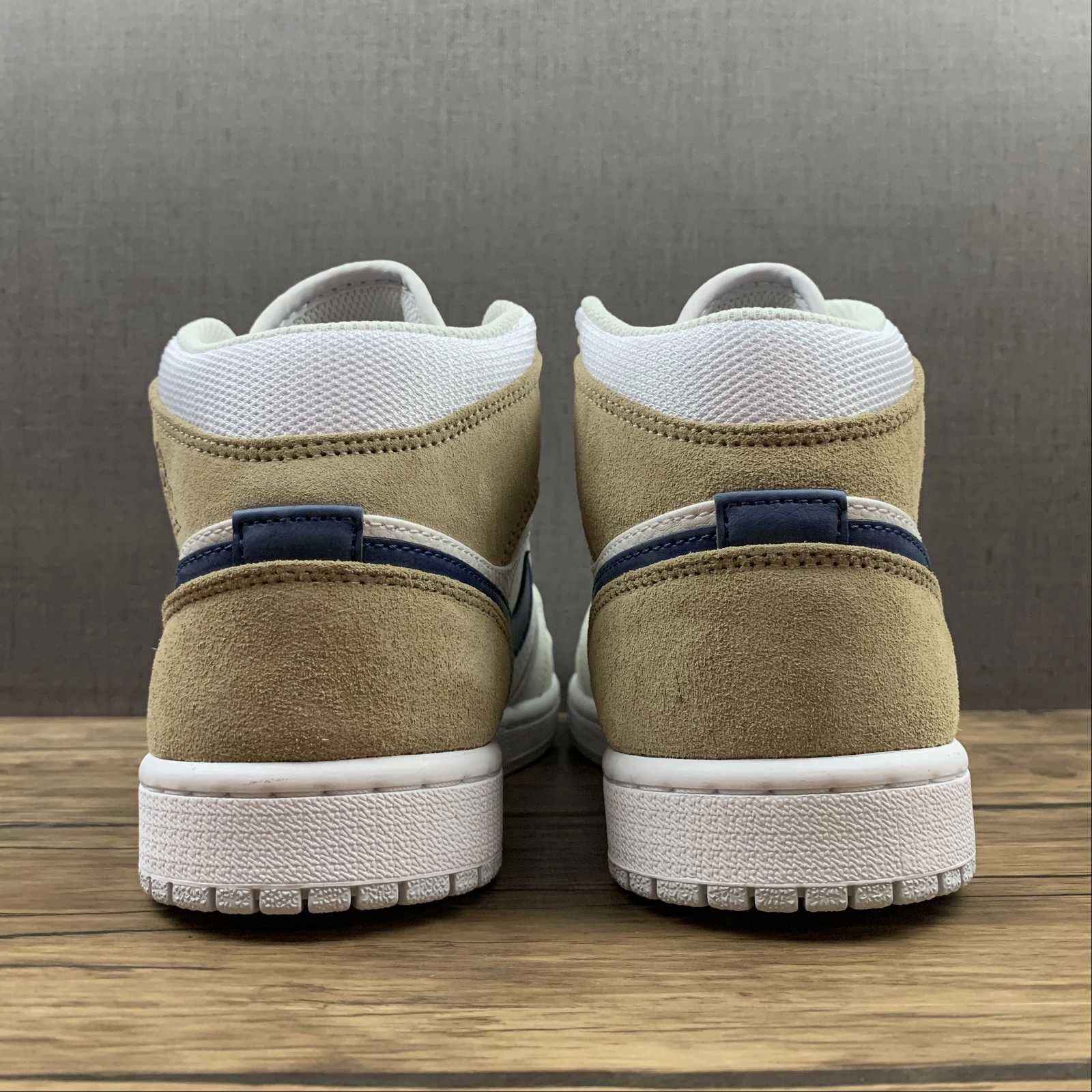 Neutral Stance Balanced Air Jordan 1 Mid MEM2 White Blue Void-Team Red-Khaki (2021) DO6726-100