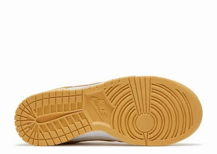 Compression Molded Midsoles Tailored lining Nike Dunk Low Celestial Gold Suede (W)