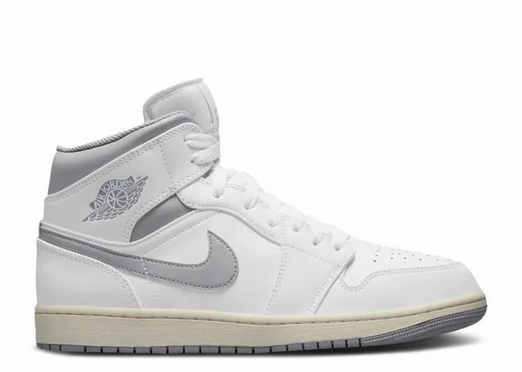 Air Jordan 1 Mid Neutral Grey (GS) Waterproof Design Move Natural