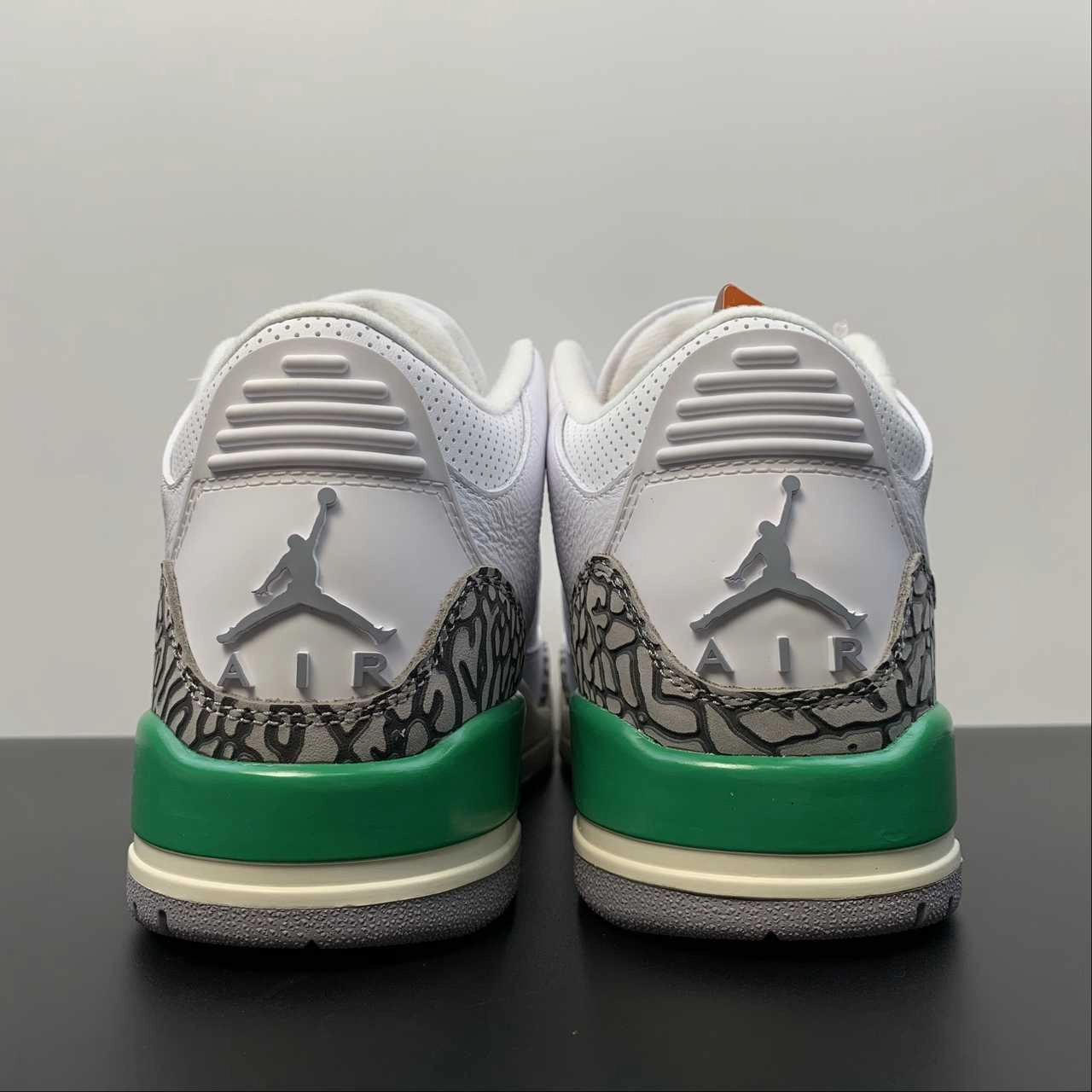 Air Jordan 3 Retro Lucky Green Varsity Red Cement Grey Sail CK9246-136 Flexible Comfort Non Slip