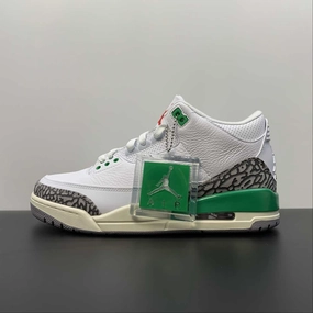 Air Jordan 3 Retro Lucky Green Varsity Red Cement Grey Sail CK9246-136 Leather Smooth ride