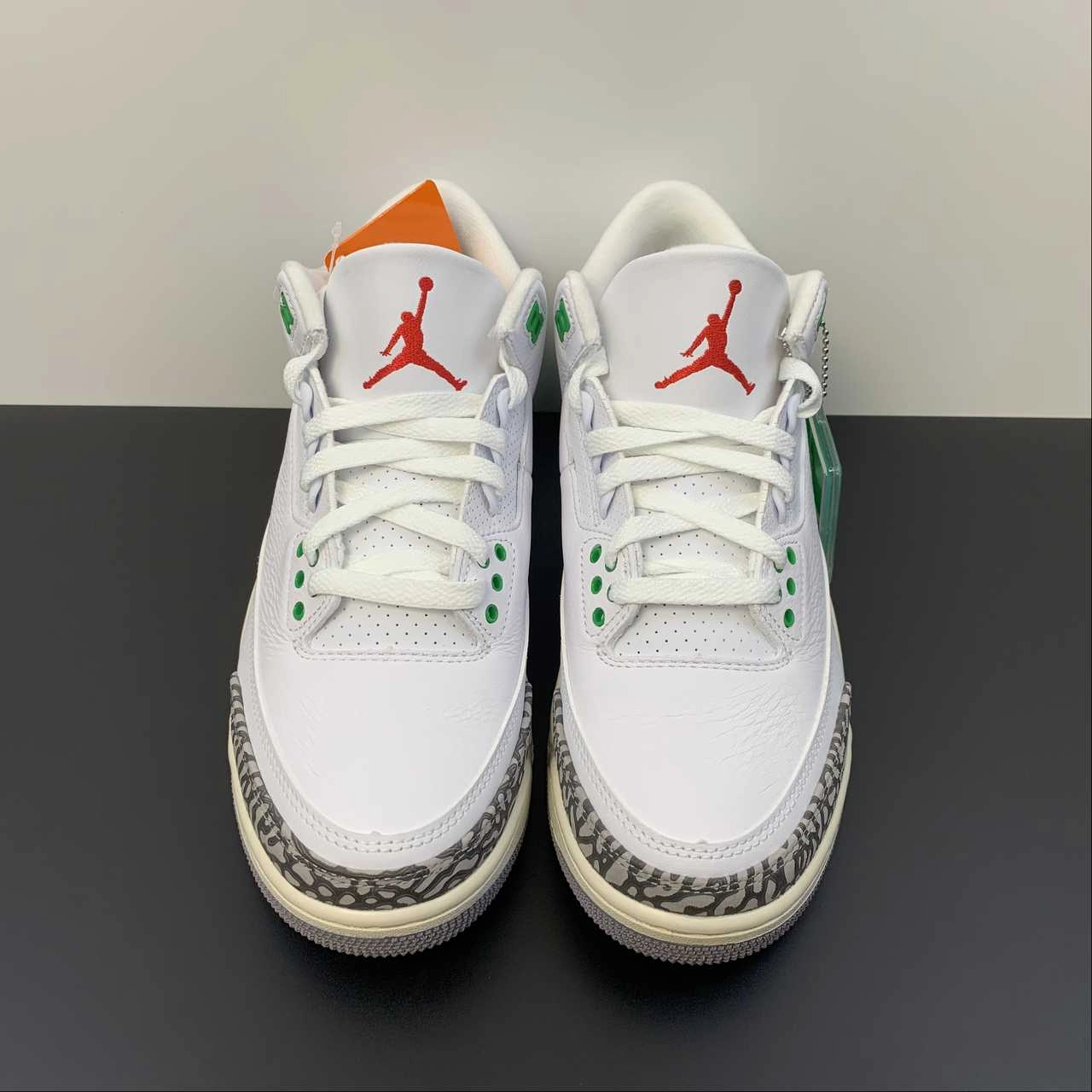 All Season Use Air Jordan 3 Retro Lucky Green Varsity Red Cement Grey Sail CK9246-136