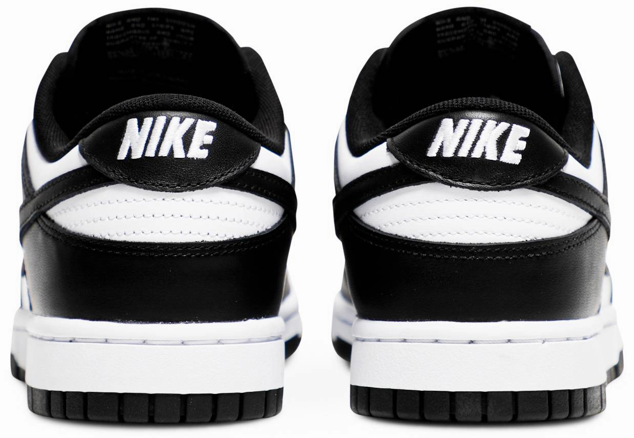 Comfortable Inner Lining Cushioned Sole Nike Dunk Low Black White/Panda