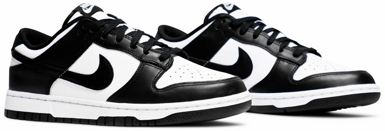 Athletic Shock Base Nike Dunk Low Black White/Panda