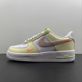 Parent Jog Air Force 1 07 Low Stitch White Tan Neon FB1852-111