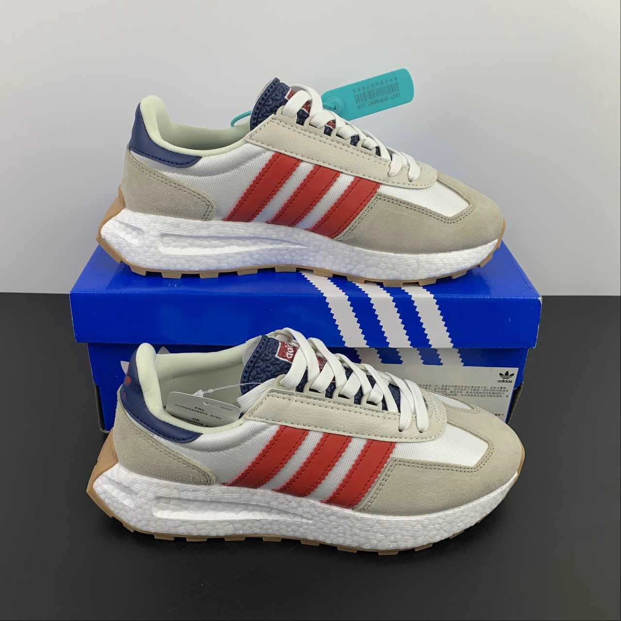 safari - themed running wear Adidas Retropy E5 Off White Vivid Red Aluminium GW6776