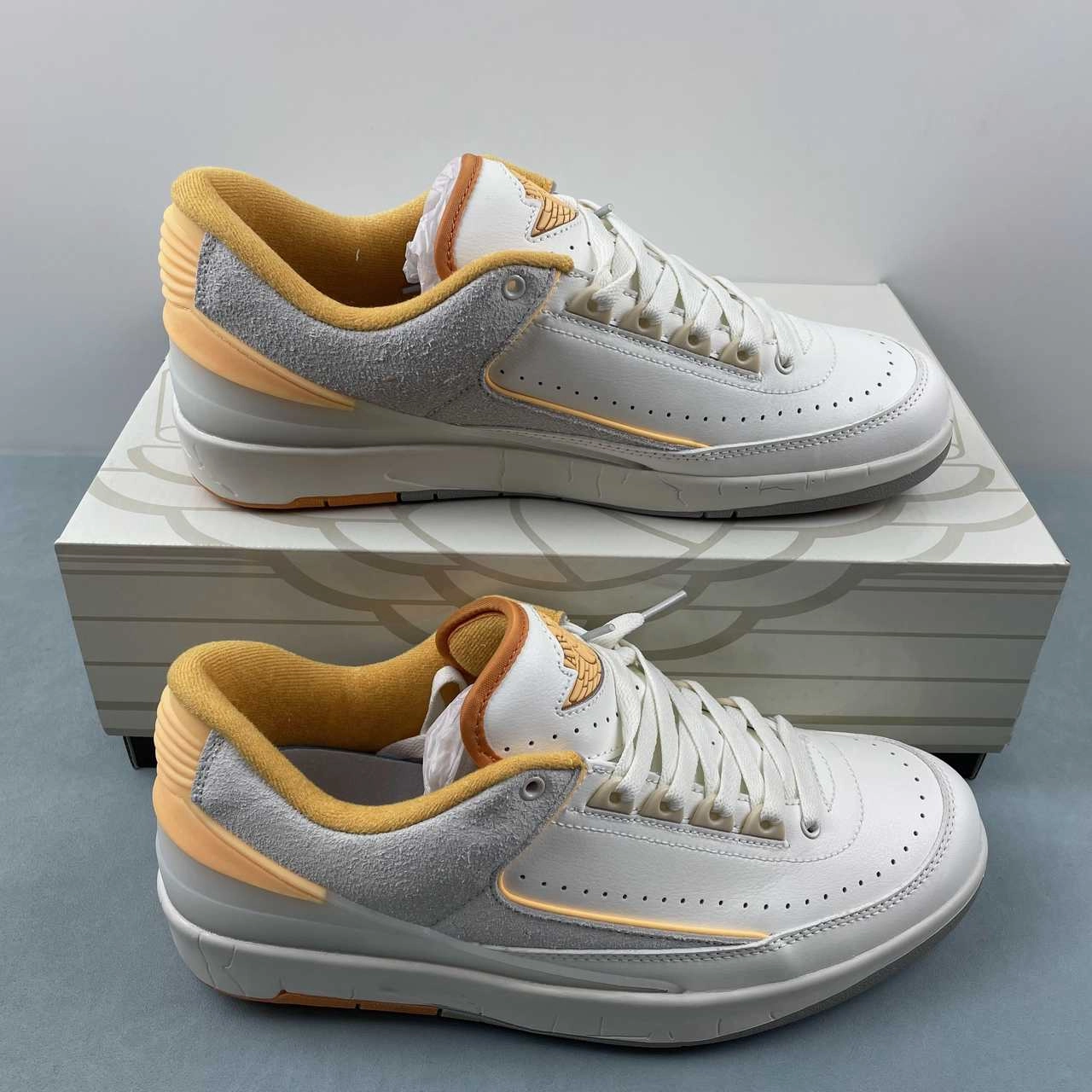 Air Jordan 2 Retro Low Sail Craft Melon Tint Light Curry Cobblestone DV9956-118 Comfort Cushioning