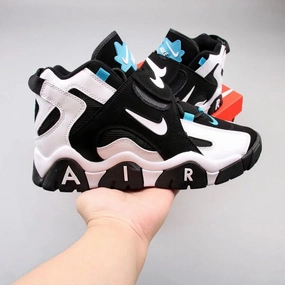 Air Barrage Mid QS Black White-Jade AT7847-001 slip - on