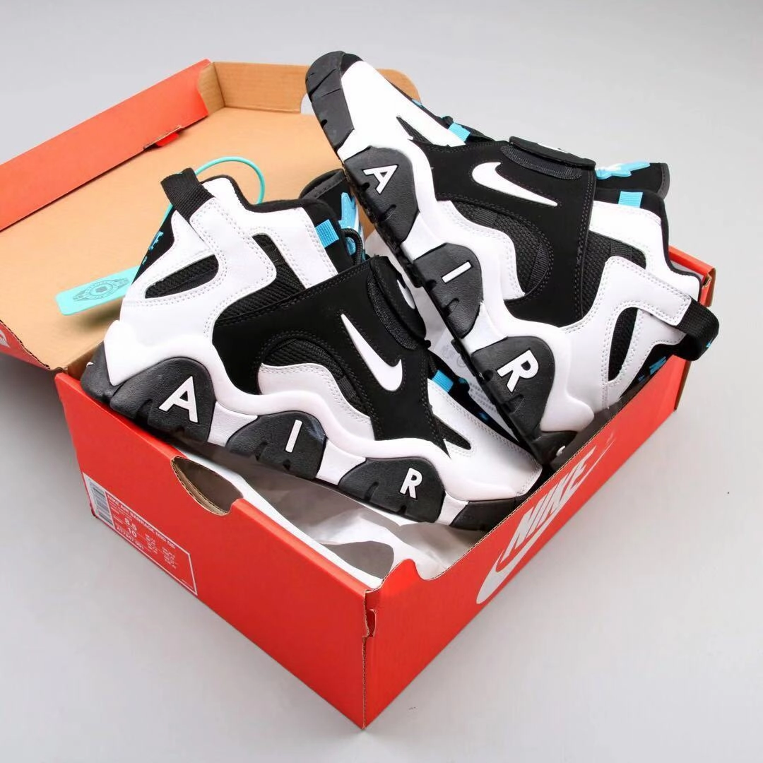 comfortable shoe feel Air Barrage Mid QS Black White-Jade AT7847-001