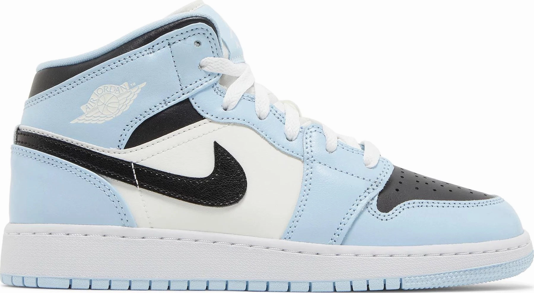 Odor Resistant Active Lifestyle Nike Jordan 1 Mid Ice Blue GS