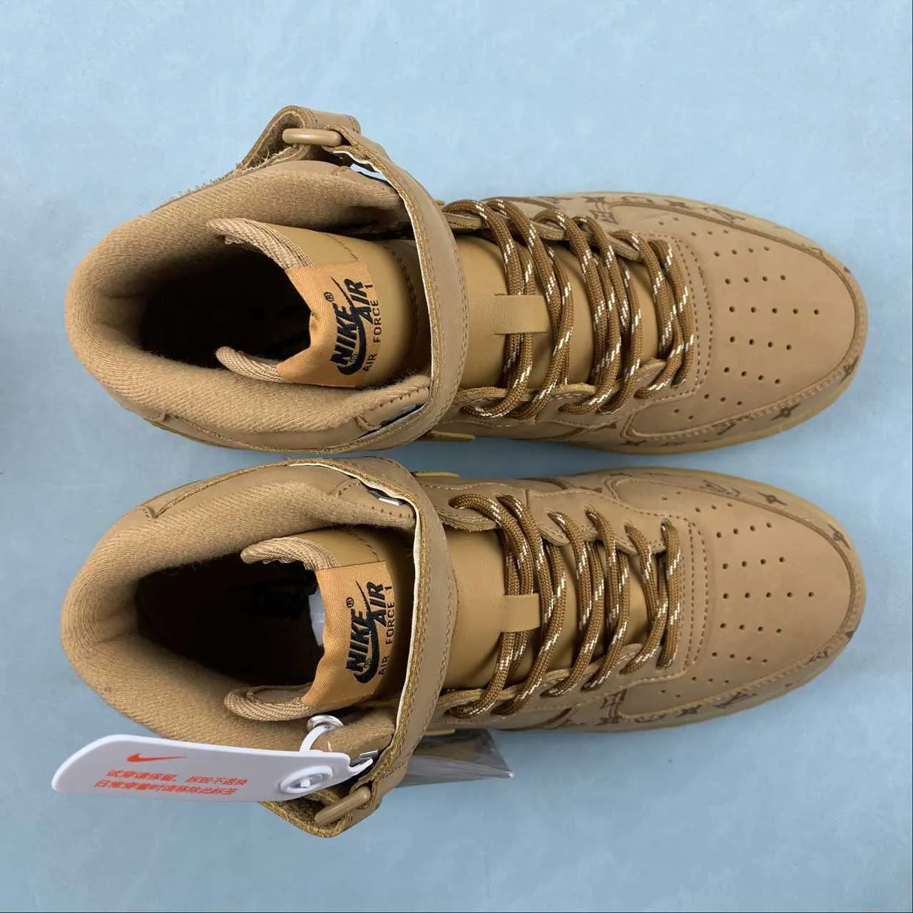 Everyday Footwear Step Easy LV x Air Force 1 07 Mid Brown DV9988-500