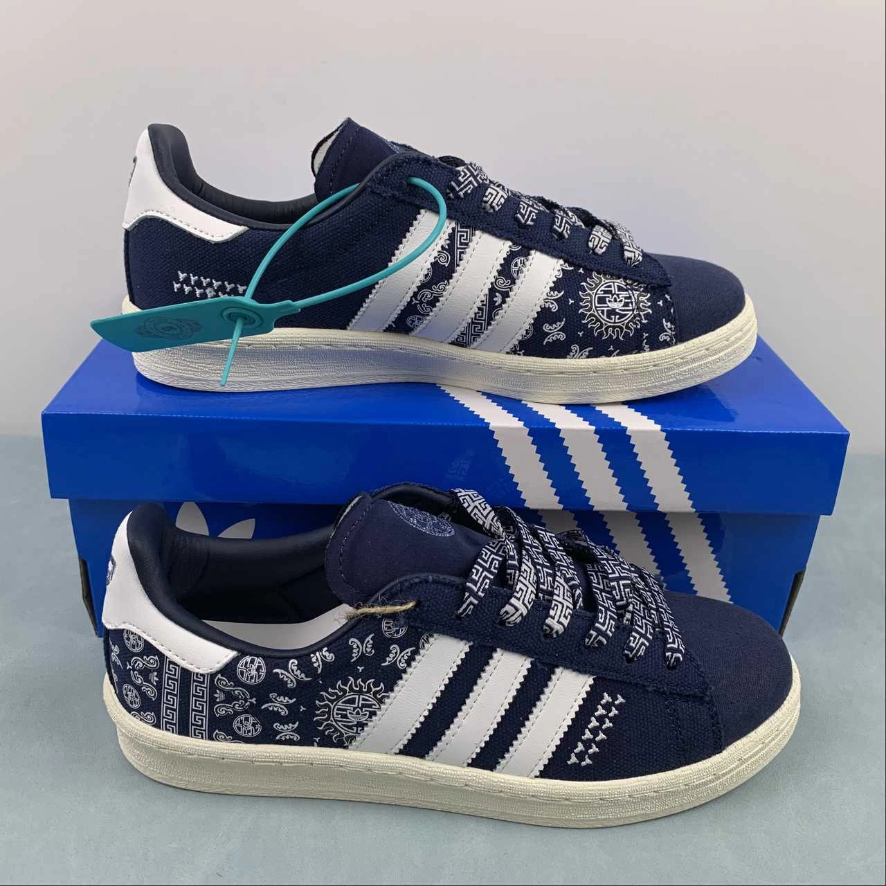 Adidas Campus 80s Navy Blue White Off White IG7955 Flex Step