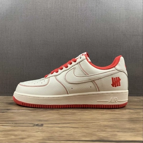 Undefeated x Air Force 1 Low Beige Red White UN1315-801 Bounce Hike Mood Lift