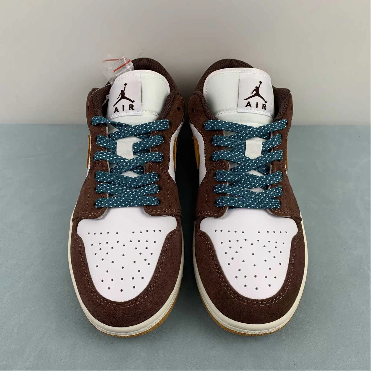 Air Jordan 1 Low Cacao Wow Twine Sail Geode Teal Luminous Green FB2216-200 Cush Pad Every Season