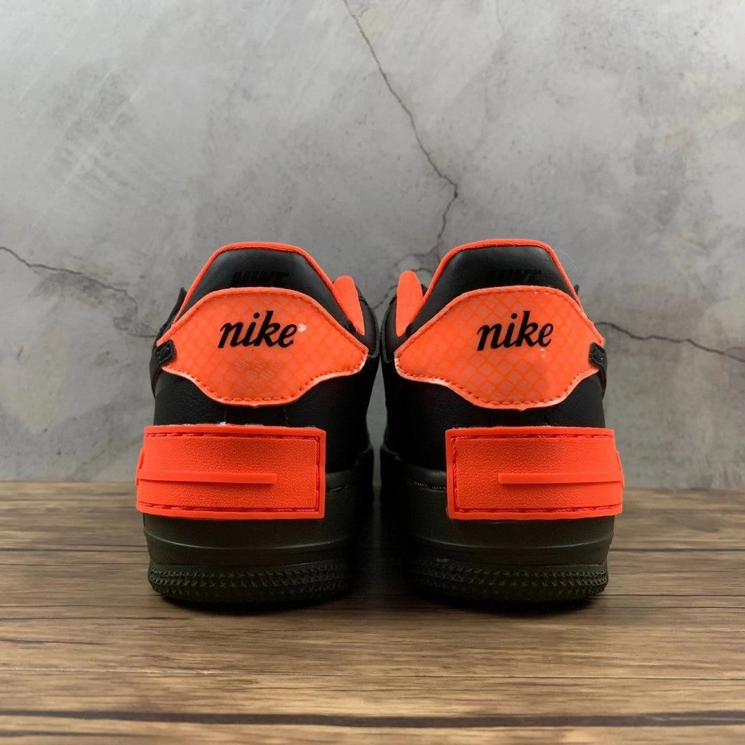 Air Force 1 Shadow Hyper Crimson Black Orange CQ3317-001 Cushioned Support
