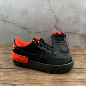 Air Force 1 Shadow Hyper Crimson Black Orange CQ3317-001 Teen Trend