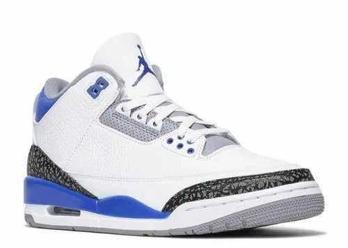 Air Jordan 3 Racer Blue Match Ready Structure Sneakers Padded Collar