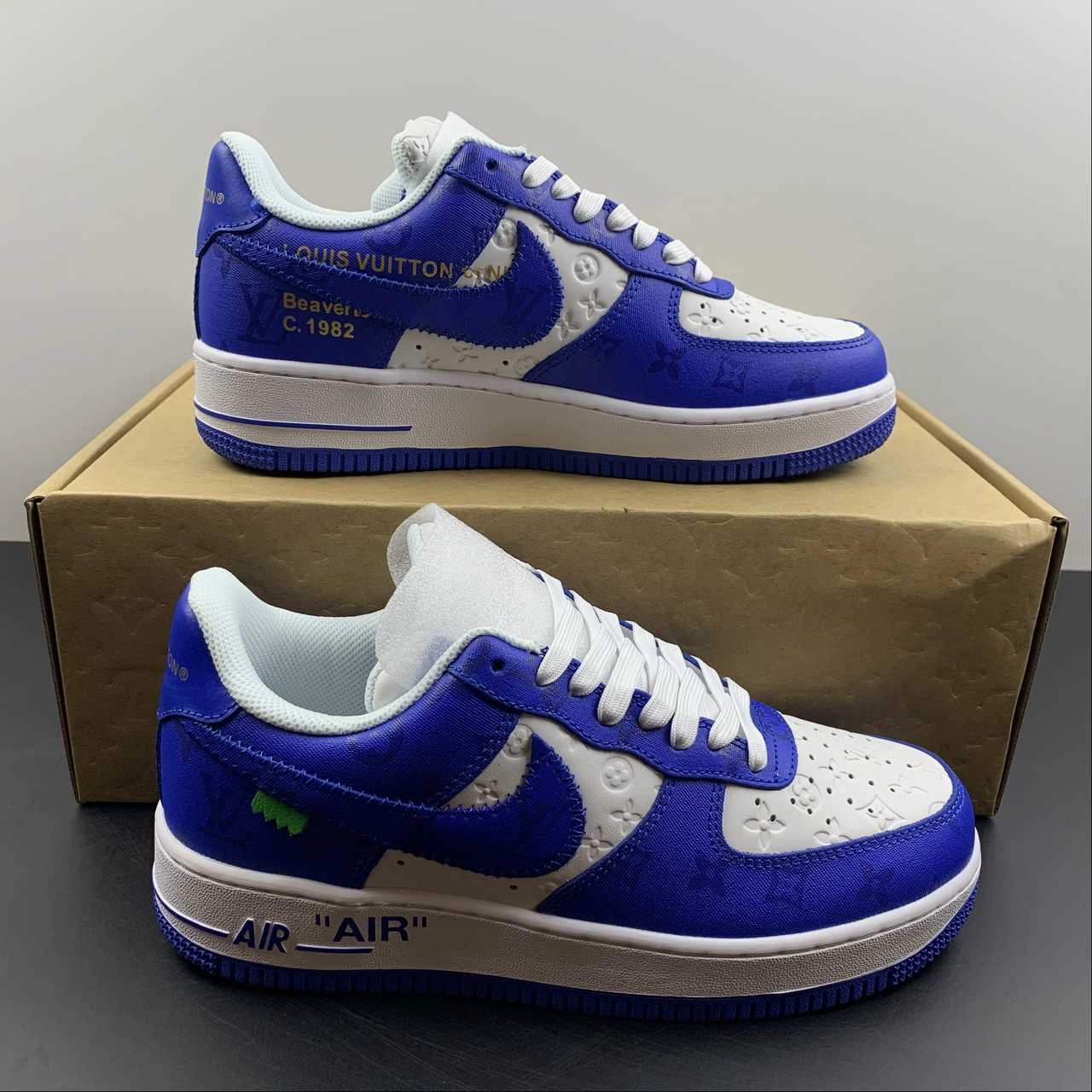 Quick Change Lightweight Louis Vuitton x Air Force 1 White Blue 3308-4