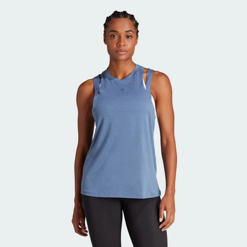 ADIDAS AEROREADY TRAIN ESSENTIALS 3 BAR LOGO TANK TOP - HZ5660