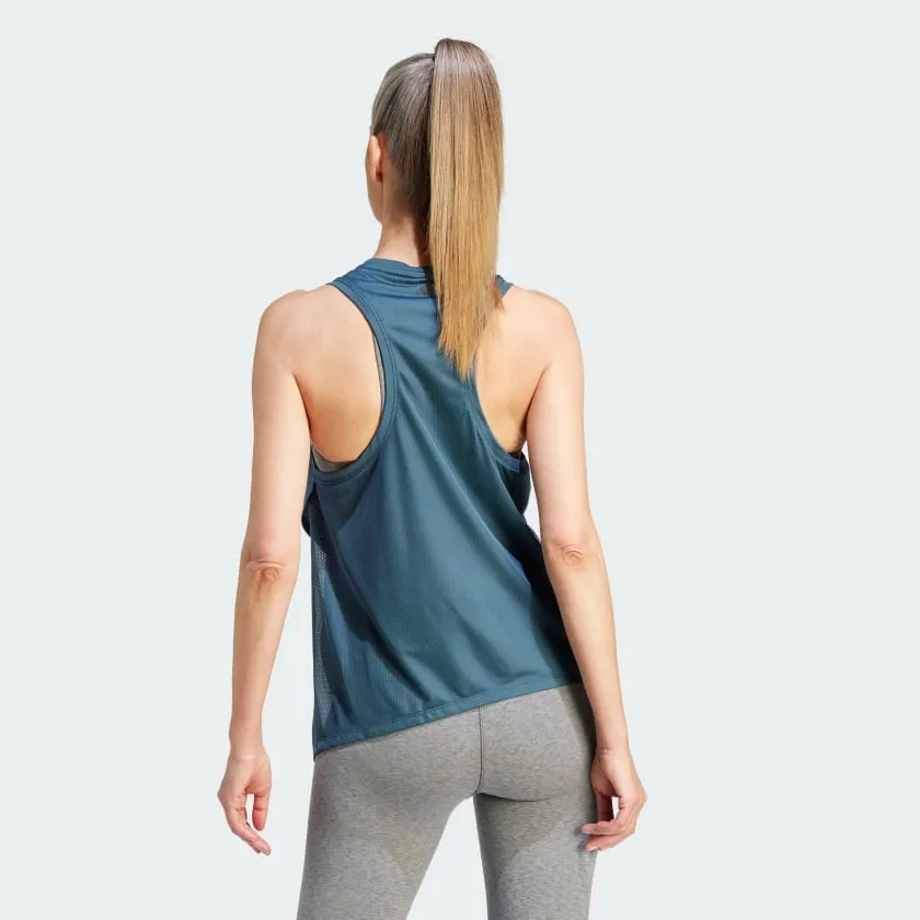 ADIDAS HIIT AEROREADY QUICKBURN TRAINING TANK TOP - TURQUOISE
