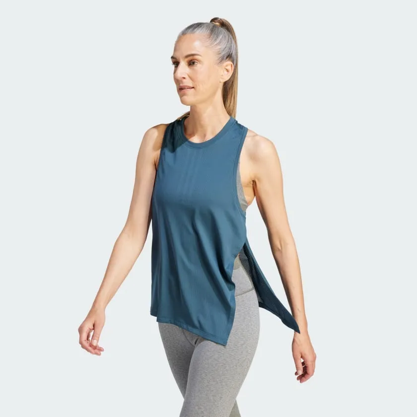 ADIDAS HIIT AEROREADY QUICKBURN TRAINING TANK TOP - TURQUOISE