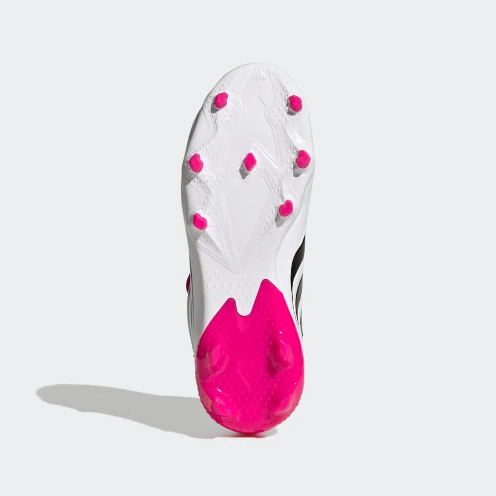 adidas Predator Precision.3 Youth Firm Ground Soccer Shoes - Fold-Over Tongue, Soft Leather Forefoot, Firm Ground Outsole, Lightweight Synthetic Upper