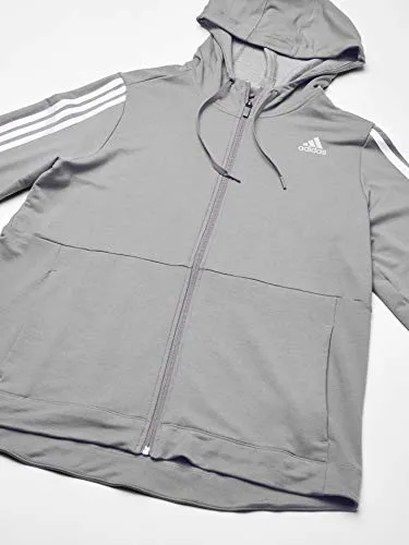 Adidas Womens 3S Knt Fz Hood Sweatshirt