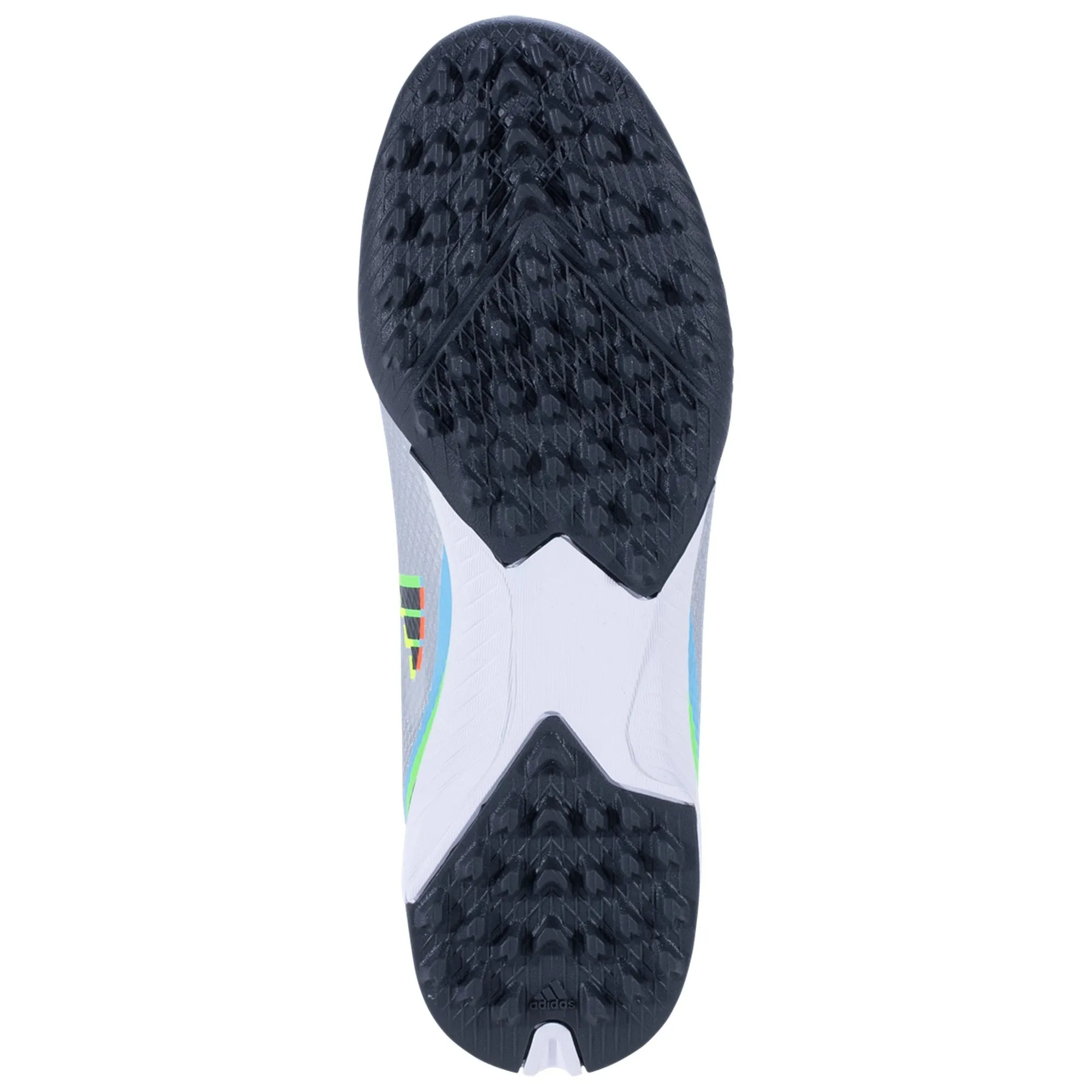 adidas X Speedportal.3 TF Junior Artificial Turf Soccer Shoe - Metallic Silver/Core Black/Solar Yellow