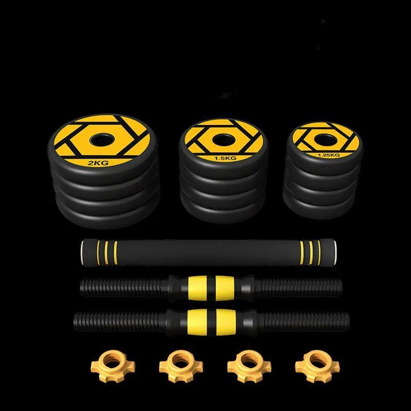 Adjustable Barbell/Dumbbell - Black & Yellow Edition