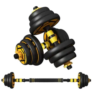 Adjustable Barbell/Dumbbell - Black & Yellow Edition