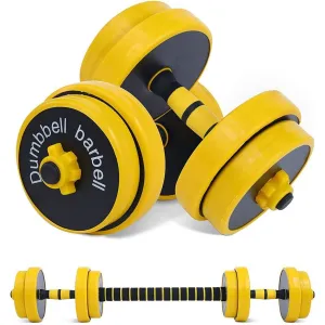 Adjustable Dumbbells Set w/ Non-Slip Neoprene Hand & Connecting Rod